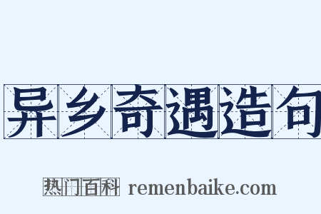 异乡奇遇造句是什么意思的图片